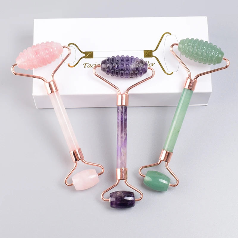 Rose Gold Jade Roller and Gua Sha Set