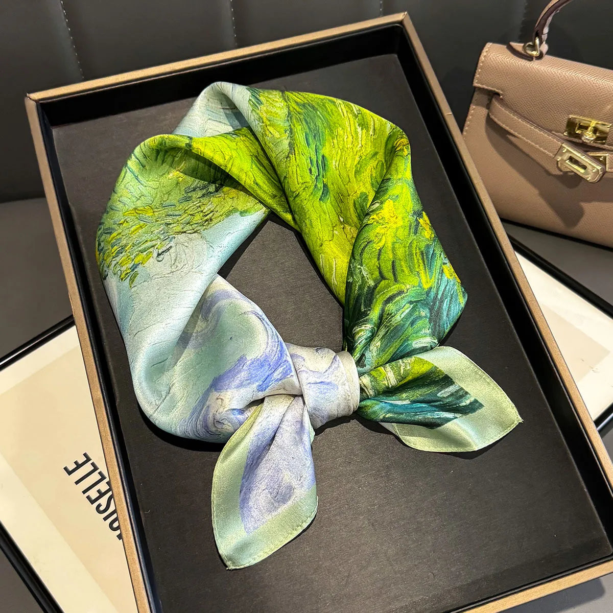 Elegant 100% Natural Silk Square Scarf
