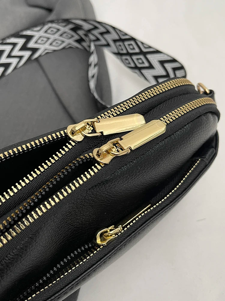 Minimalist Vegan Leather Crossbody Bag
