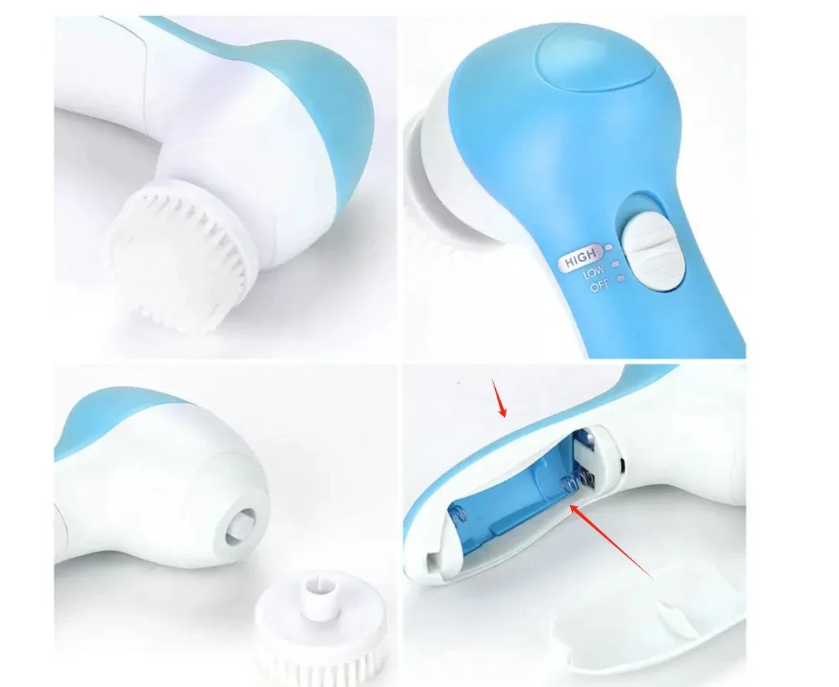 Electric 5-in-1 Facial Cleansing Brush