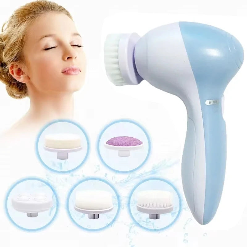 Electric 5-in-1 Facial Cleansing Brush
