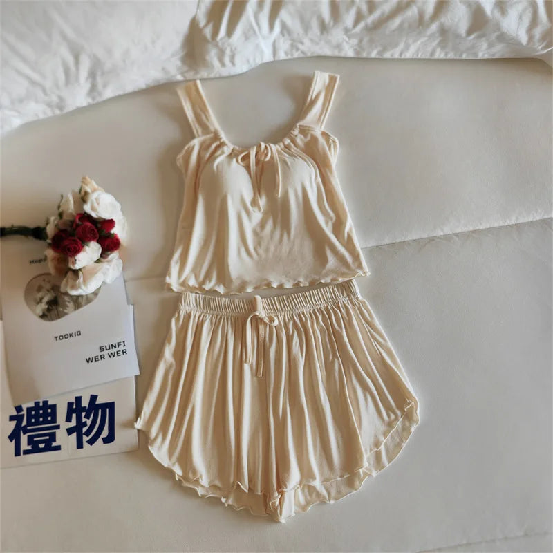 Modal Sleeveless Pajama Two-Piece Set