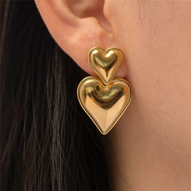 Lightweight Smooth Gold Teardrop Earrings