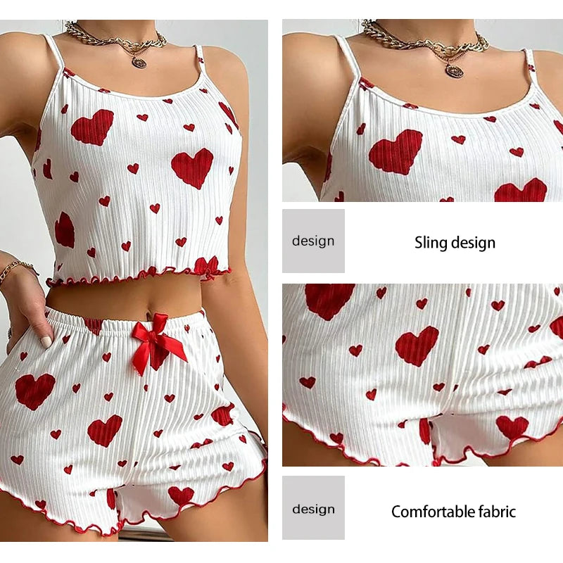 Soft Printed Tank and Shorts Sleepwear
