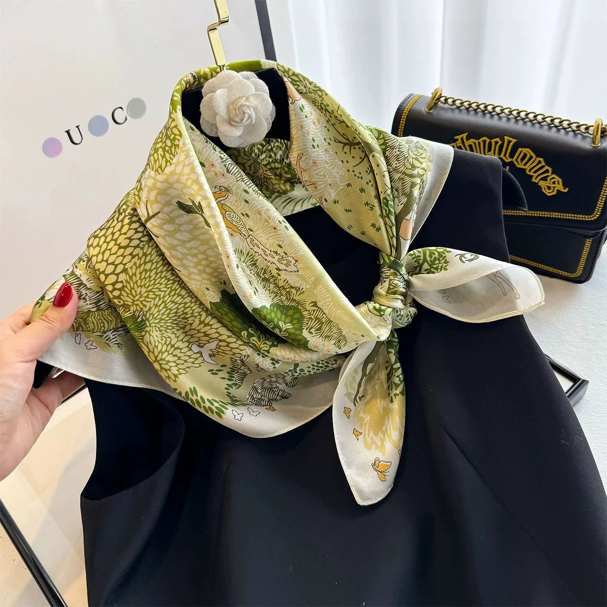 Elegant 100% Natural Silk Square Scarf