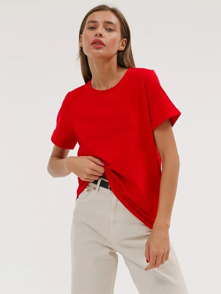 Casual Loose 100% Cotton T-Shirt