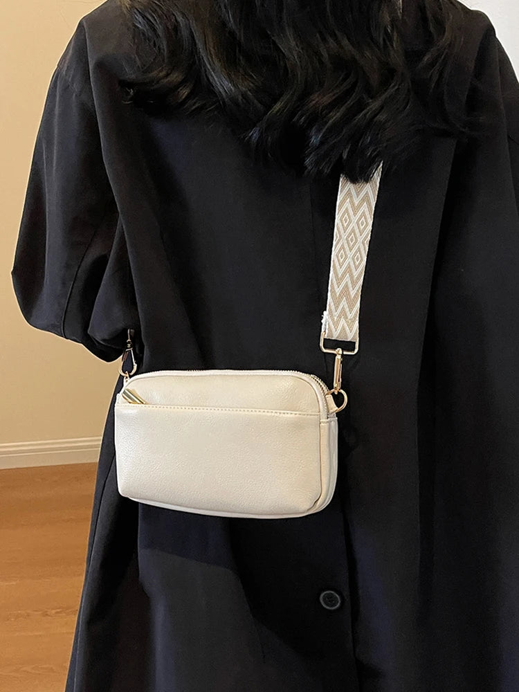 Minimalist Vegan Leather Crossbody Bag