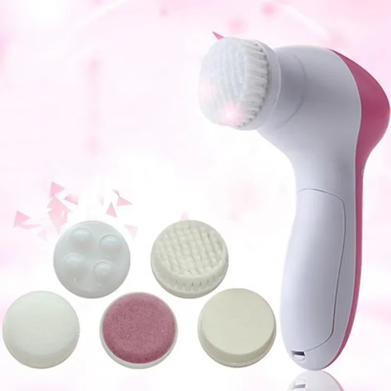 Electric 5-in-1 Facial Cleansing Brush