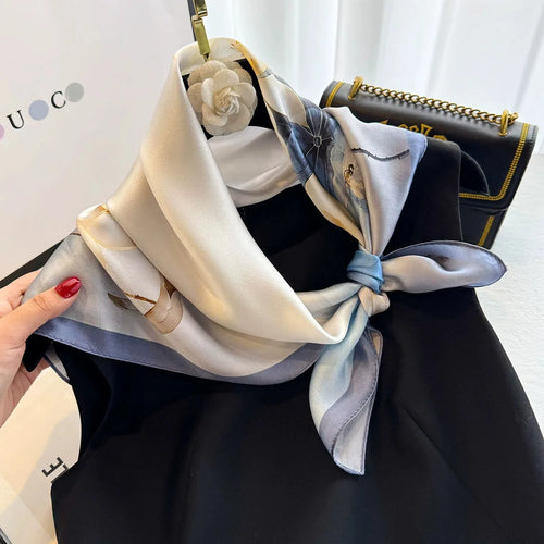 Elegant 100% Natural Silk Square Scarf