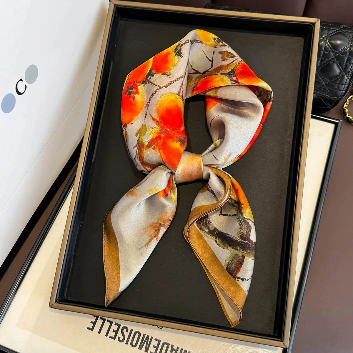Elegant 100% Natural Silk Square Scarf