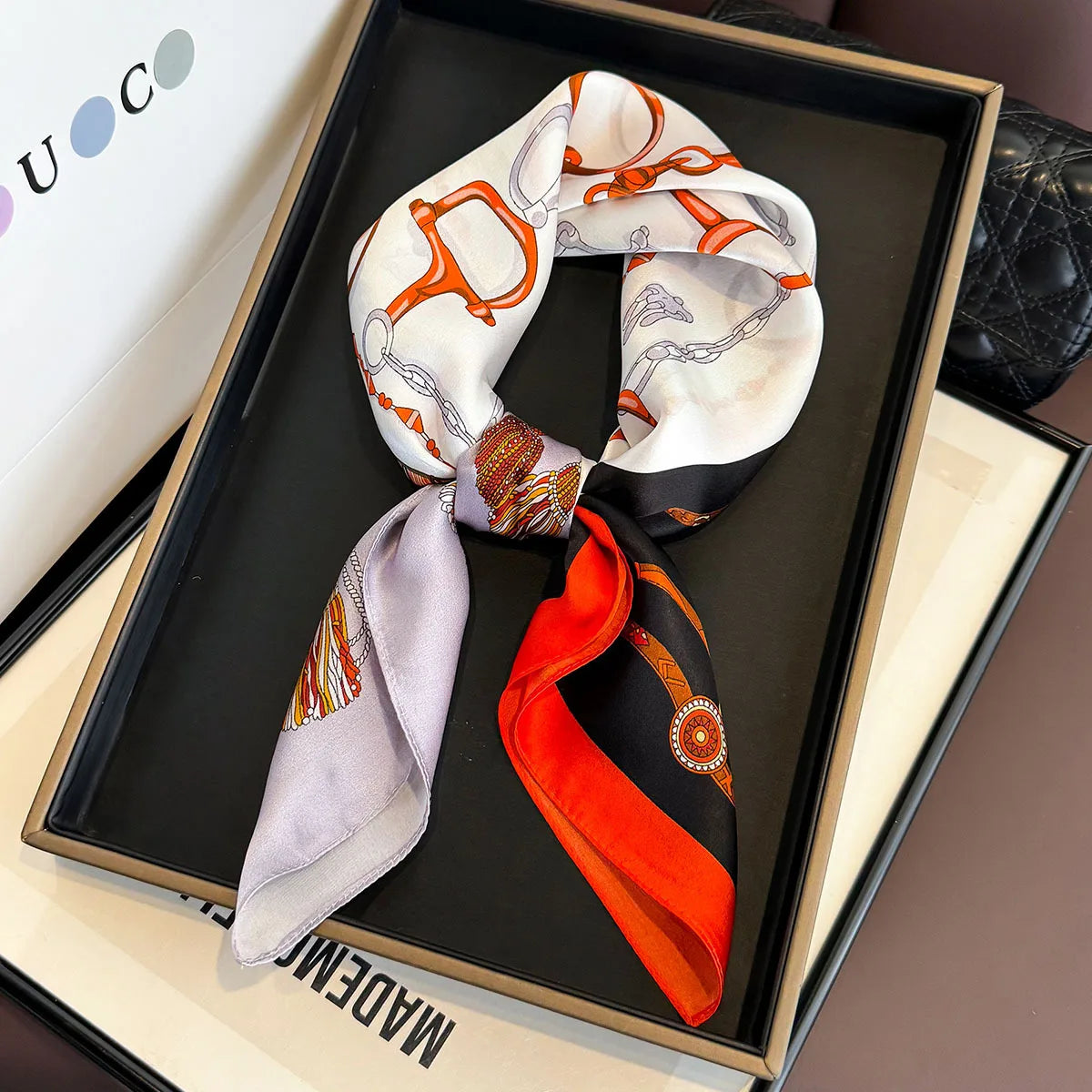 Elegant 100% Natural Silk Square Scarf