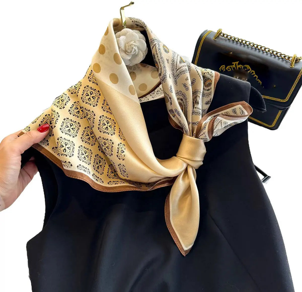 Elegant 100% Natural Silk Square Scarf