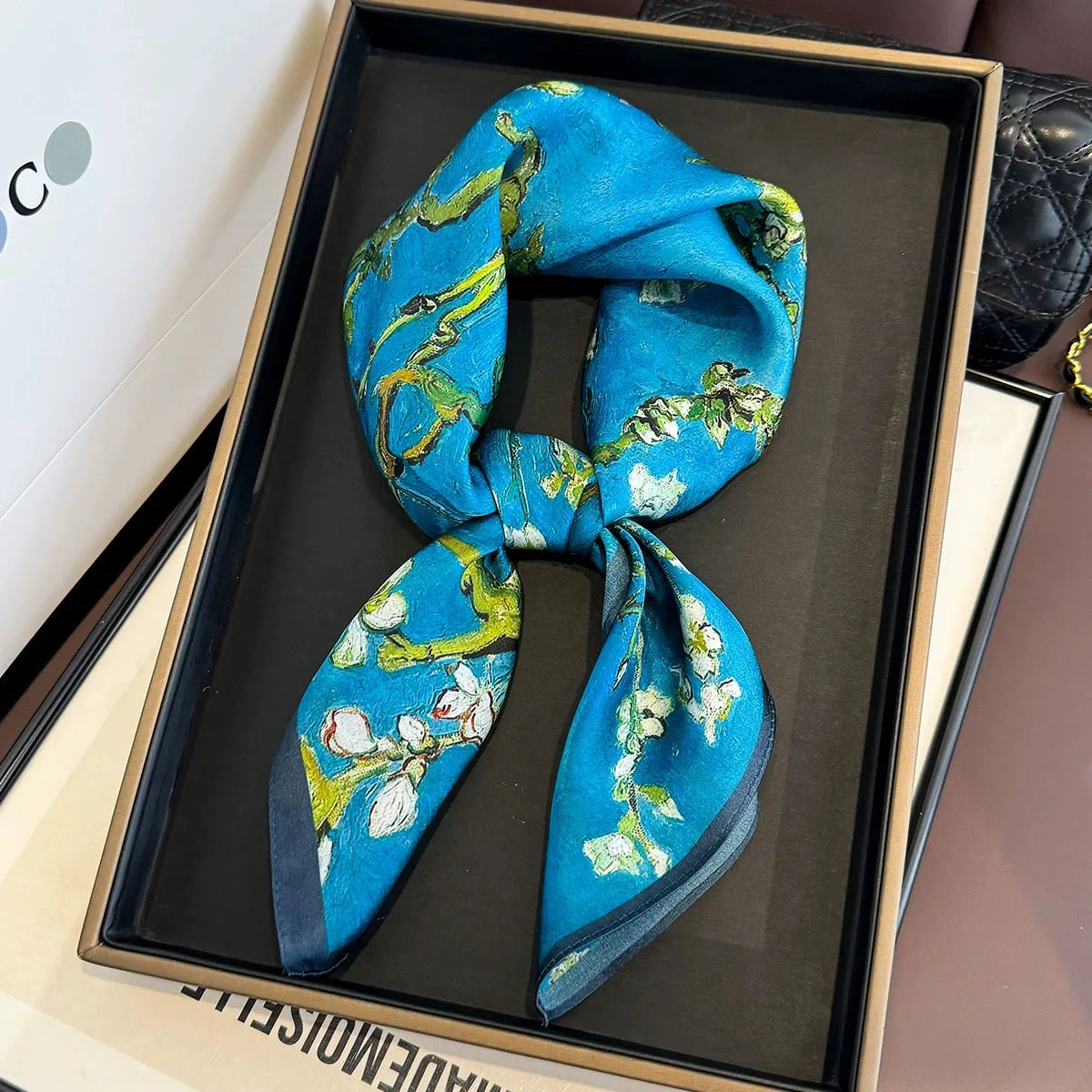 Elegant 100% Natural Silk Square Scarf