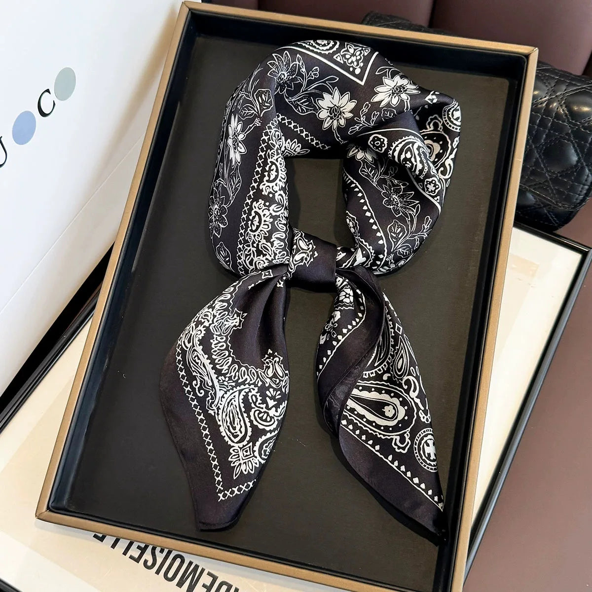 Elegant 100% Natural Silk Square Scarf