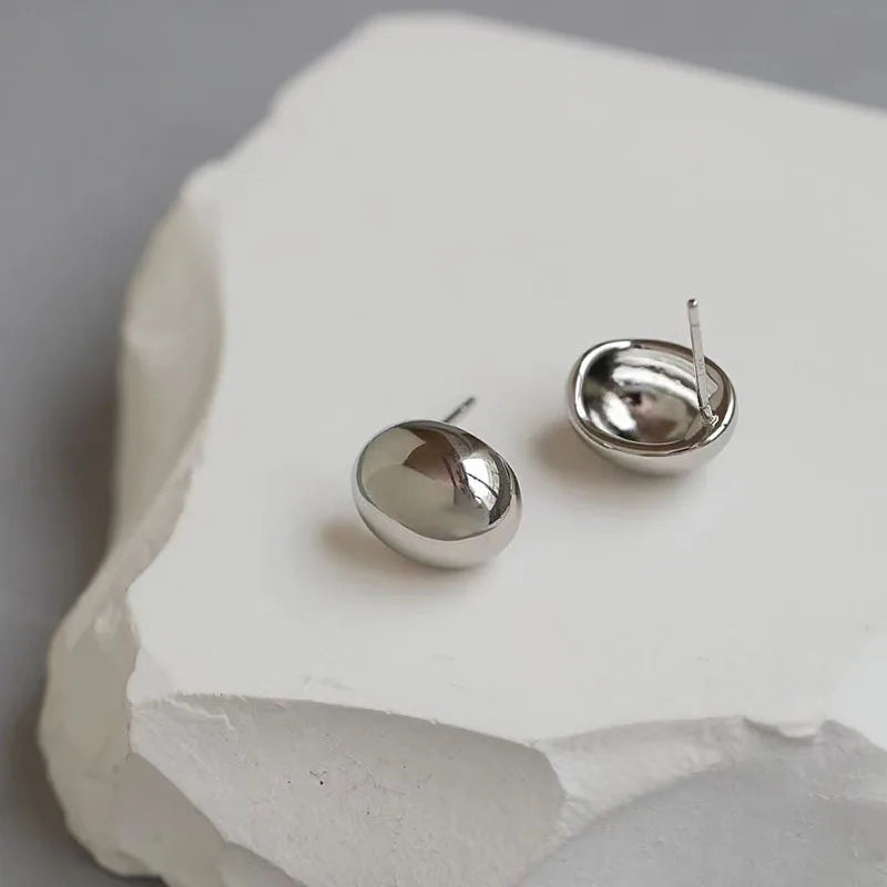 Lightweight Smooth Gold Teardrop Earrings