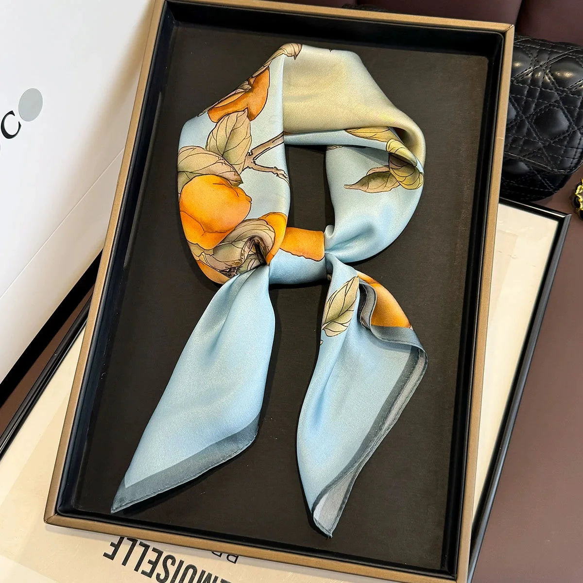 Elegant 100% Natural Silk Square Scarf
