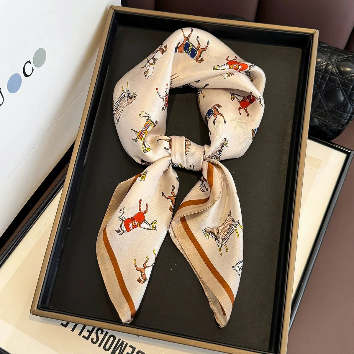Elegant 100% Natural Silk Square Scarf