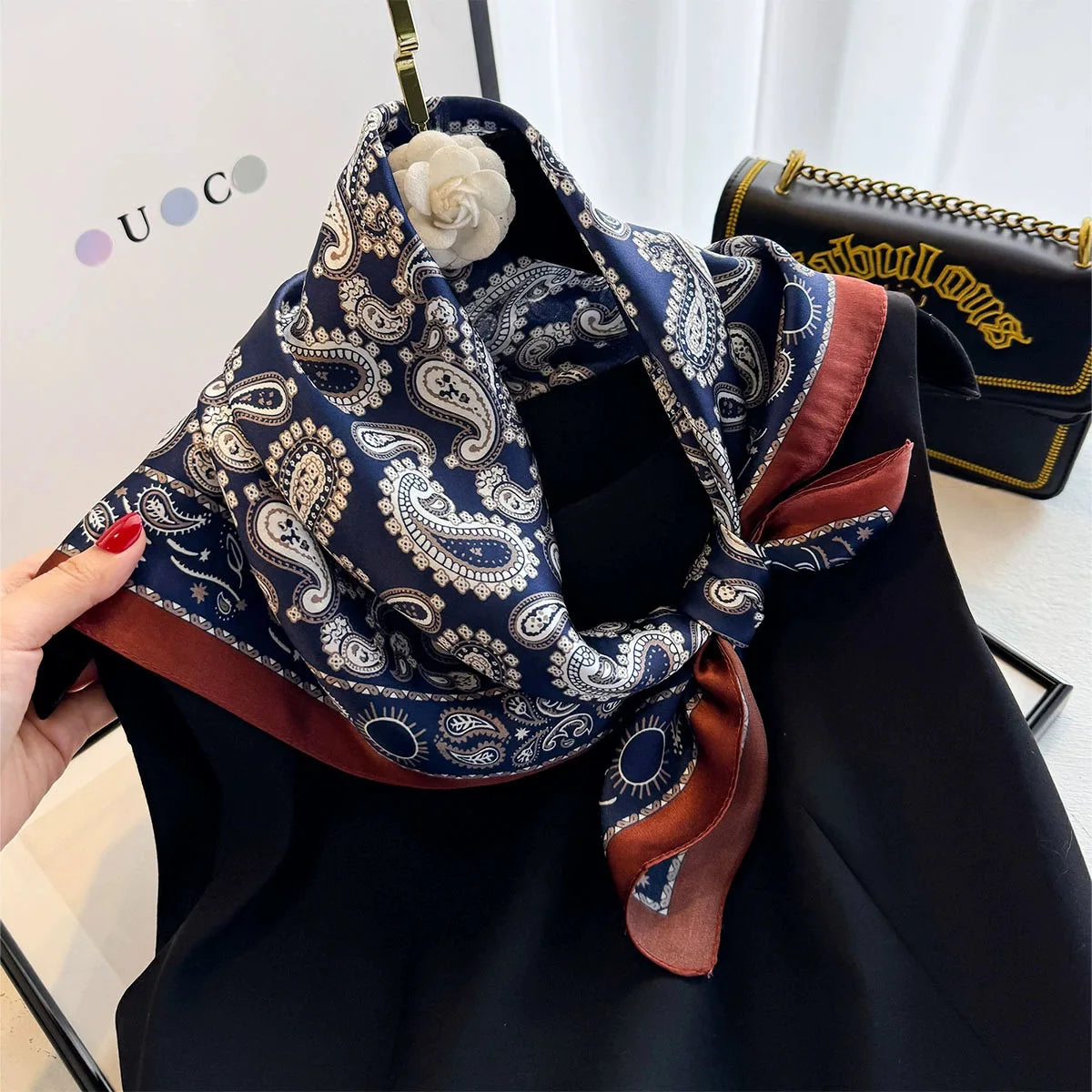 Elegant 100% Natural Silk Square Scarf