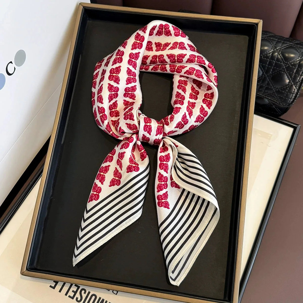 Elegant 100% Natural Silk Square Scarf