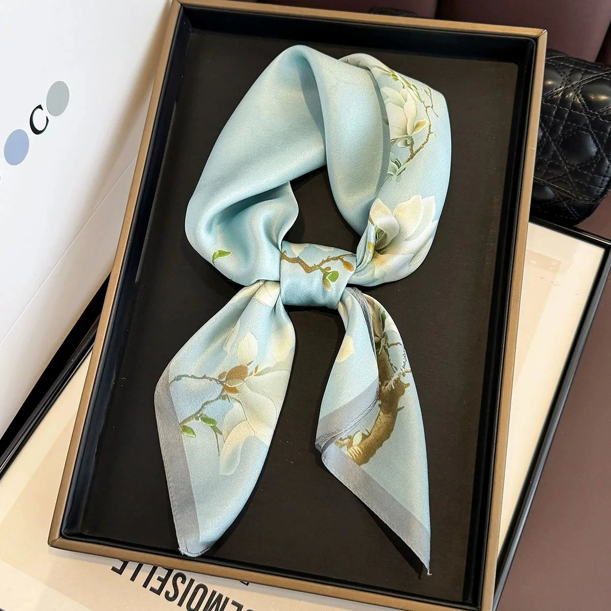 Elegant 100% Natural Silk Square Scarf