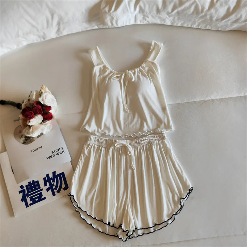 Modal Sleeveless Pajama Two-Piece Set