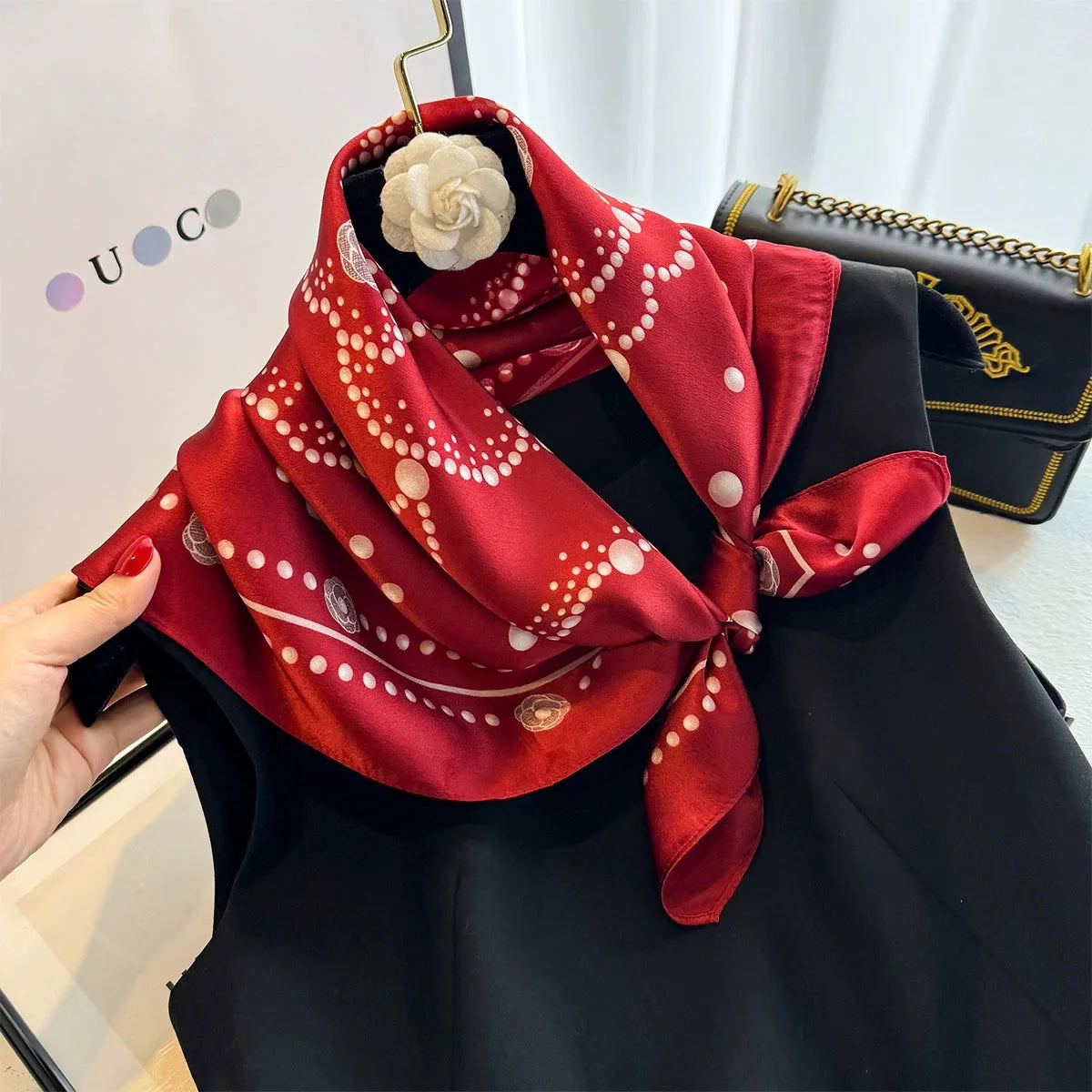 Elegant 100% Natural Silk Square Scarf