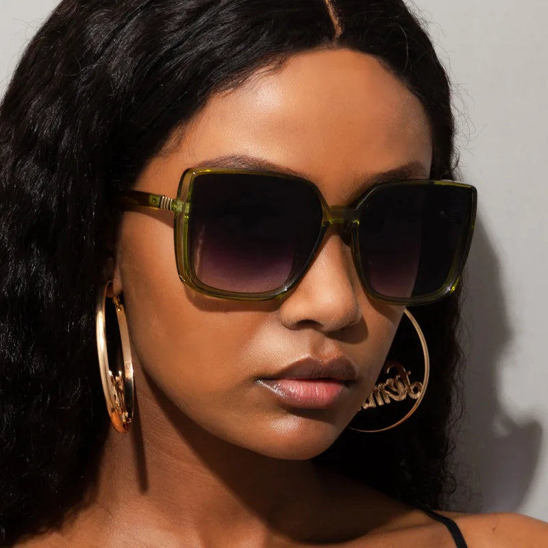 Vintage Luxury Oversized Square Sunglasses