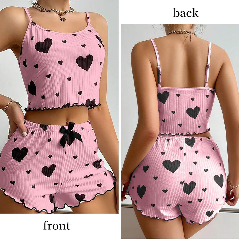 Soft Printed Tank and Shorts Sleepwear
