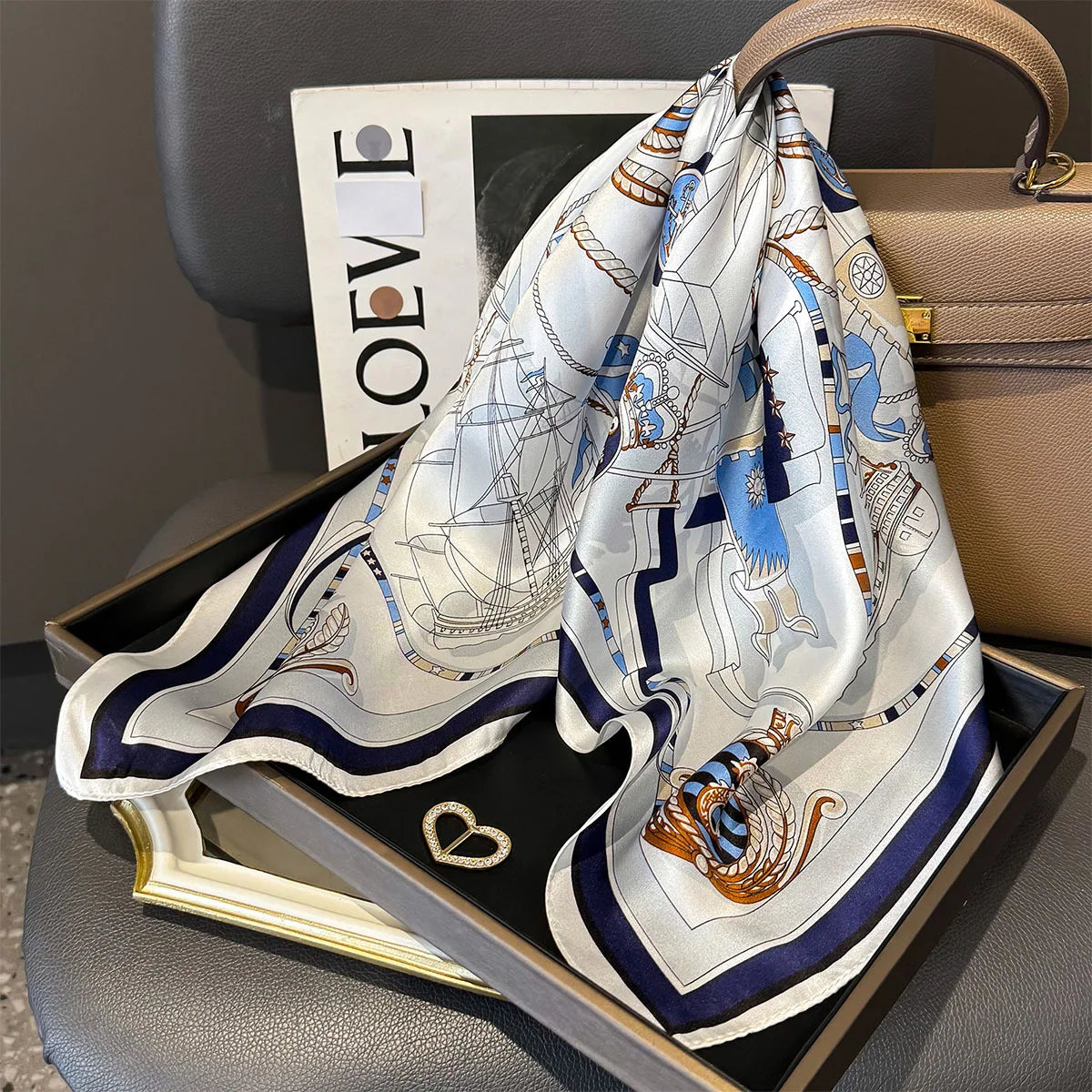 Elegant 100% Natural Silk Square Scarf