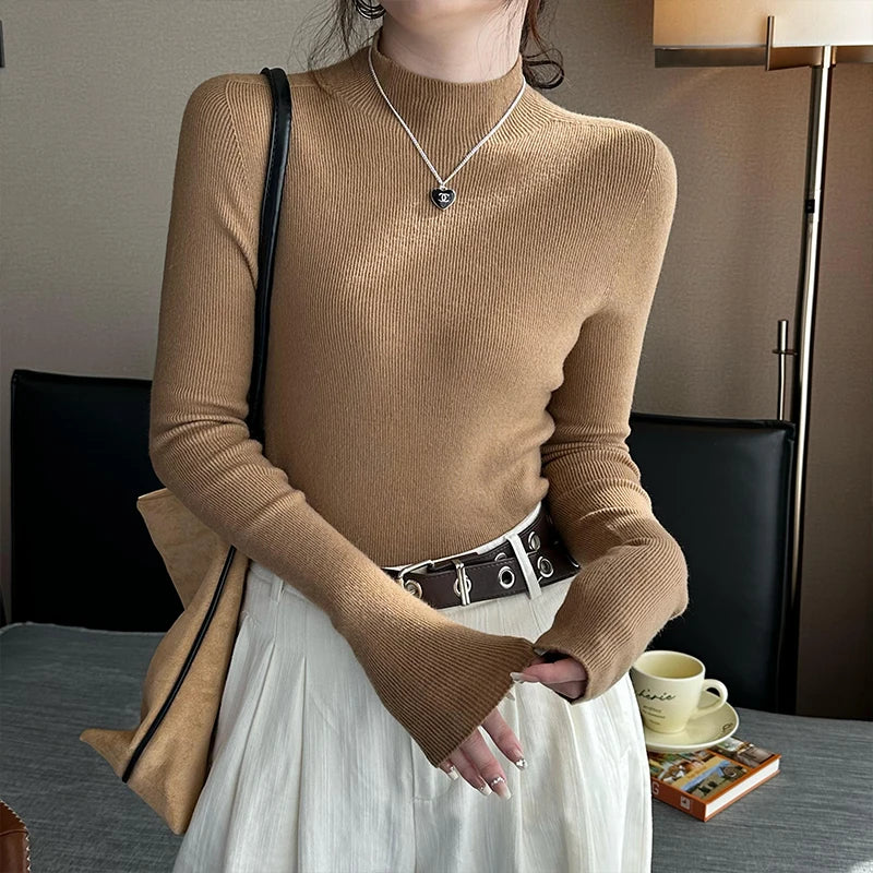 Chic Slim-Fit Knit Turtleneck Sweater