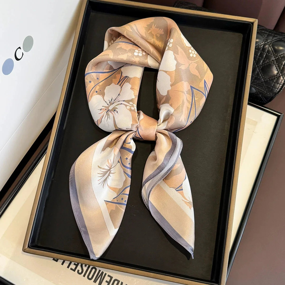 Elegant 100% Natural Silk Square Scarf