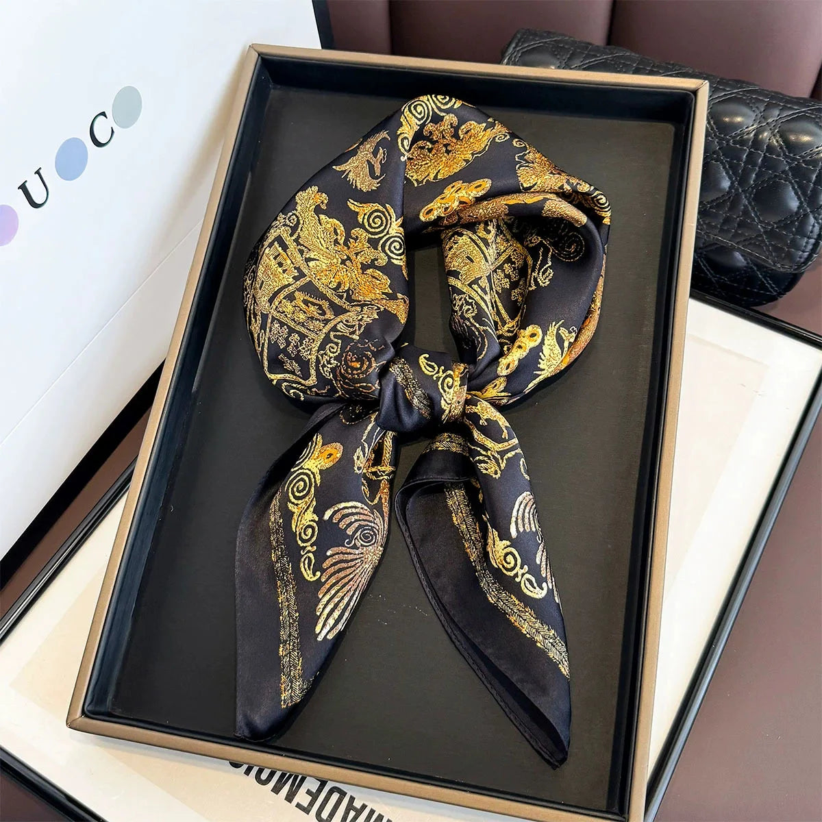 Elegant 100% Natural Silk Square Scarf