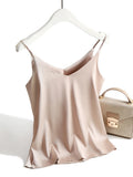 V-Neck Satin Silk Camisole Top
