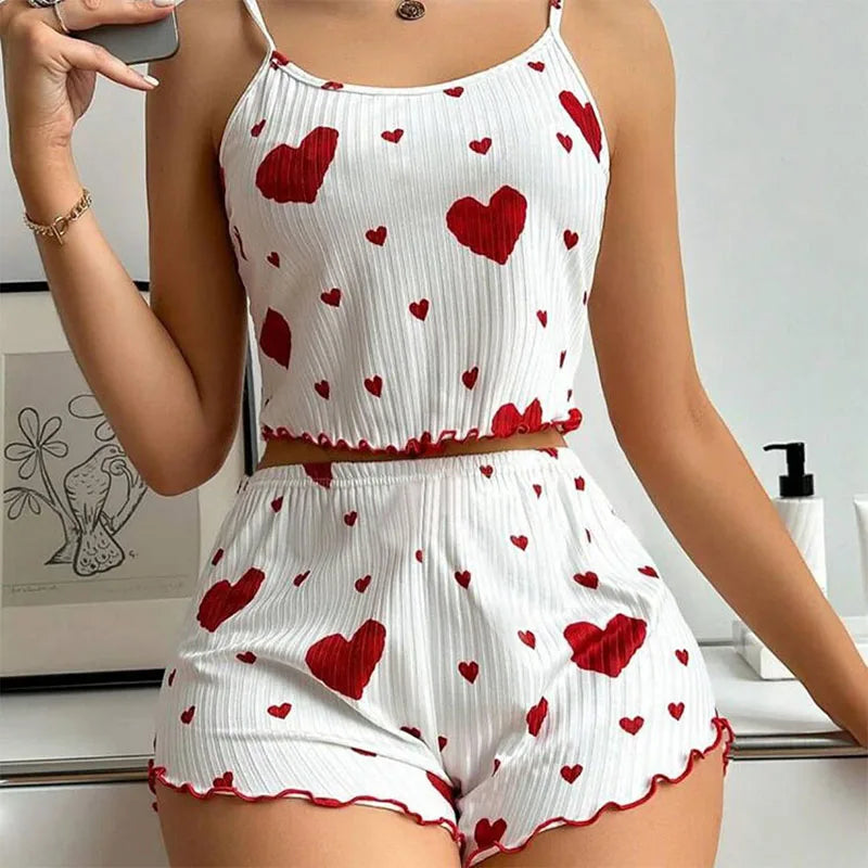 Soft Printed Tank and Shorts Sleepwear