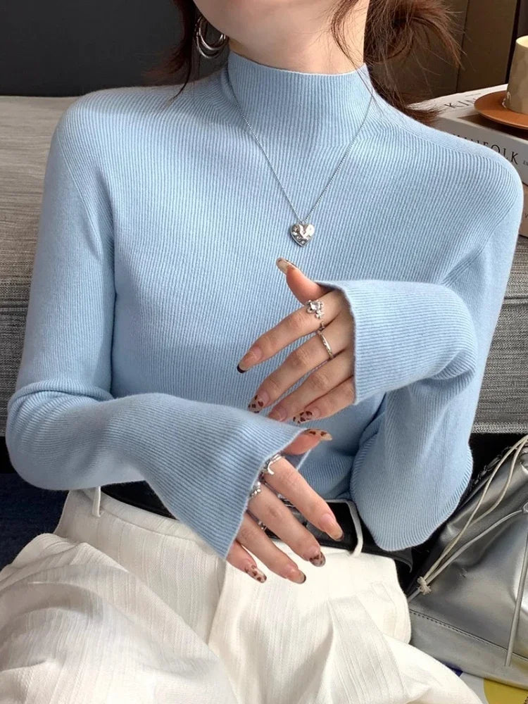 Chic Slim-Fit Knit Turtleneck Sweater