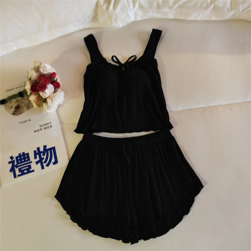 Modal Sleeveless Pajama Two-Piece Set