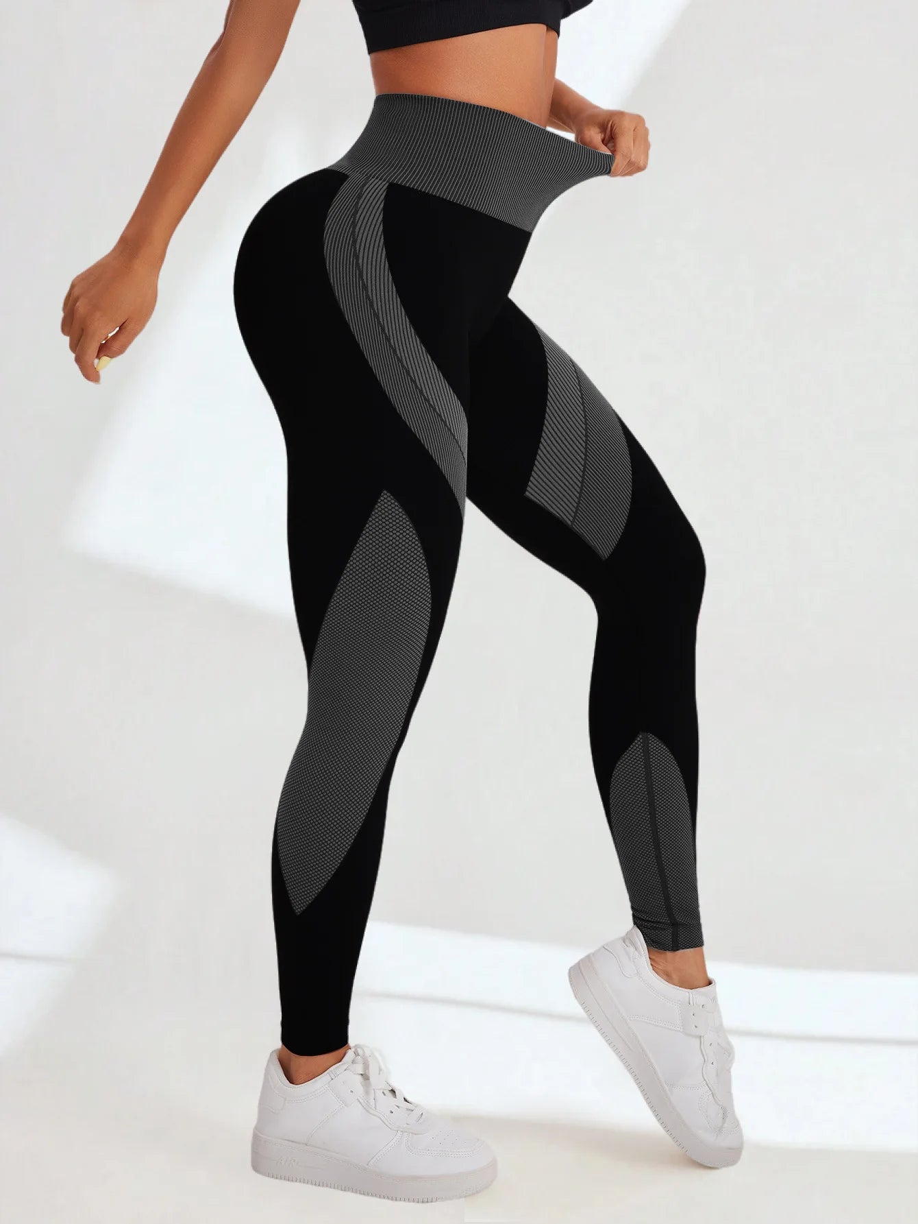 High-Waist Seamless Scrunch Yoga Leggings